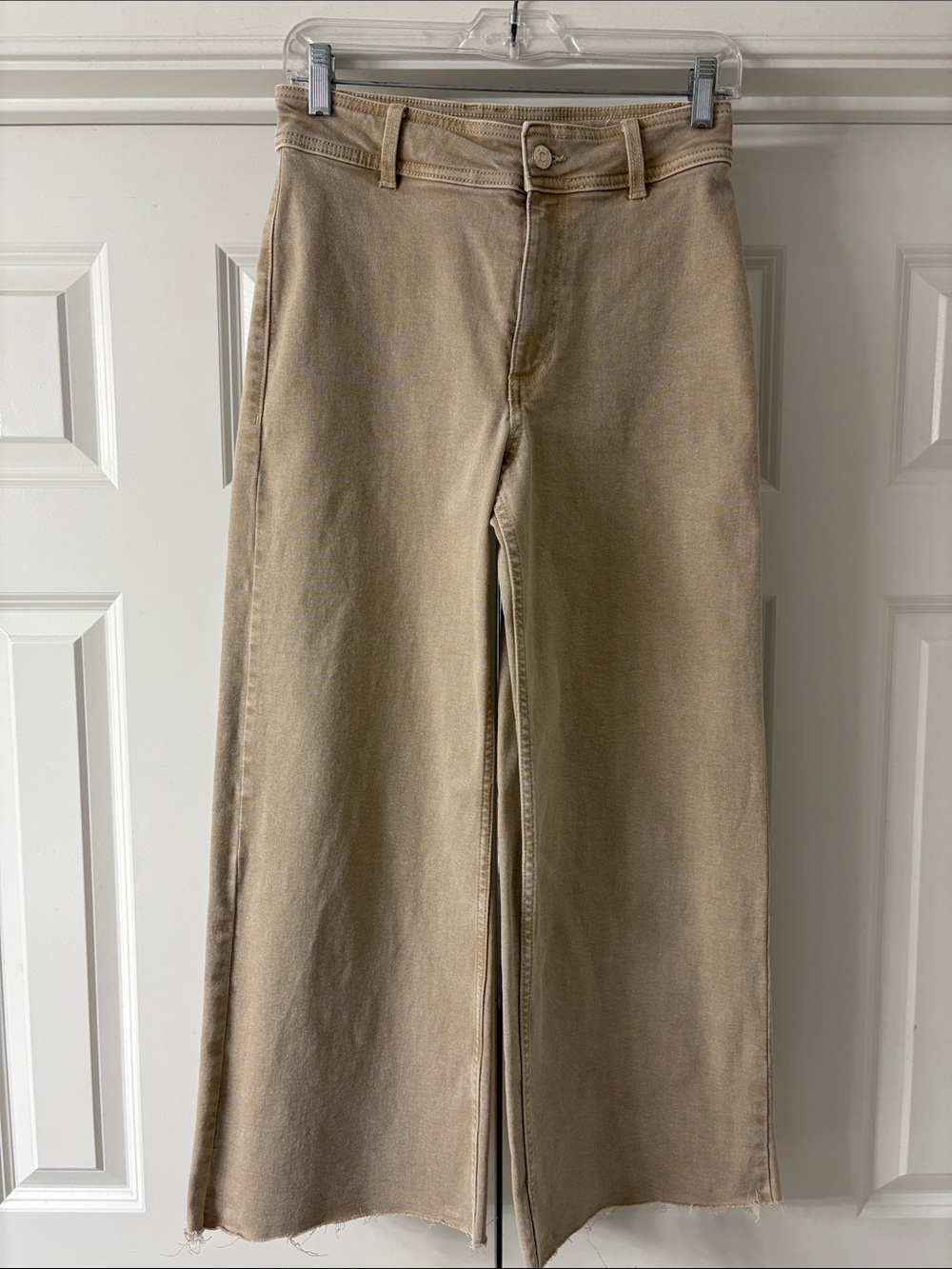 Mango MNG Catherine Culotte Jeans. Tan Color. Size 36/4. Great condition!